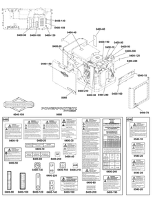 Decals Group Diagram and Parts List for  Briggs and Stratton Generator